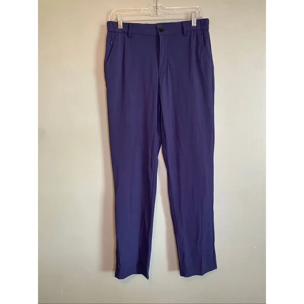 Spaidersilk Navy Blue Breathable Stretchy Straight Classic Pants 30X30 NWOT